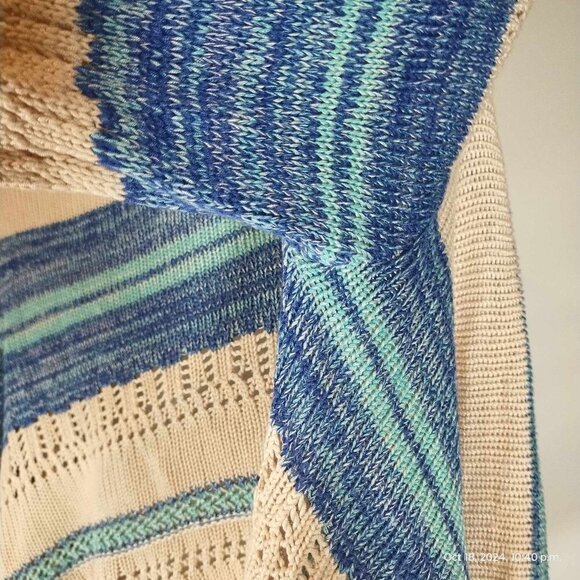 100% rayon kids size small knit ocean blue cardigan kiddo by katie - Picture 6 of 8